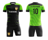 SB 1017 Black/Green Sublimation Custom Soccer Jersey Adult & Youth Unisex