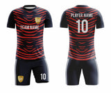 SB 1050 Black/Red Sublimation Custom Soccer Jersey Adult & Youth Unisex