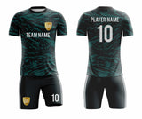 SB 1091 Black/Green Sublimation Custom Soccer Jersey Adult & Youth Unisex