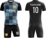 SB 1243 Black/Blue Sublimation Custom Soccer Jersey Adult & Youth Unisex