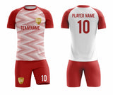 SB 1270 Red and White Sublimation Custom Soccer Jersey Adult & Youth Unisex