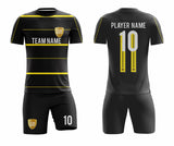 SB 12827 Black Sublimation Custom Soccer Jersey Adult & Youth Unisex