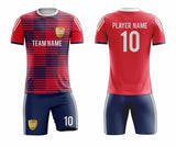 SB 12829 Red and Navy Sublimation Custom Soccer Jersey Adult & Youth Unisex