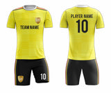 SB 12835 Yellow and Black Sublimation Custom Soccer Jersey Adult & Youth Unisex