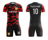 SB 12846 Black and Red Sublimation Custom Soccer Jersey Adult & Youth Unisex