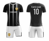 SB 12882 Black and White Sublimation Custom Soccer Jersey Adult & Youth Unisex