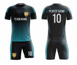 SB 12891 Blue and Black Sublimation Custom Soccer Jersey Adult & Youth Unisex