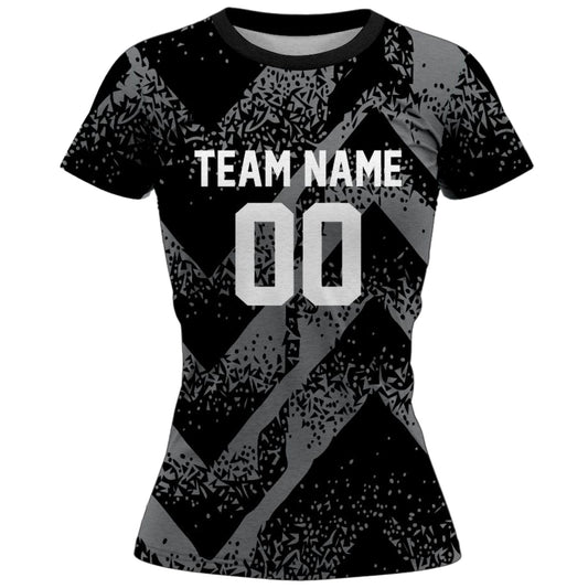 VJ143 Custom Black Volleyball Jersey - Adult & Youth Unisex