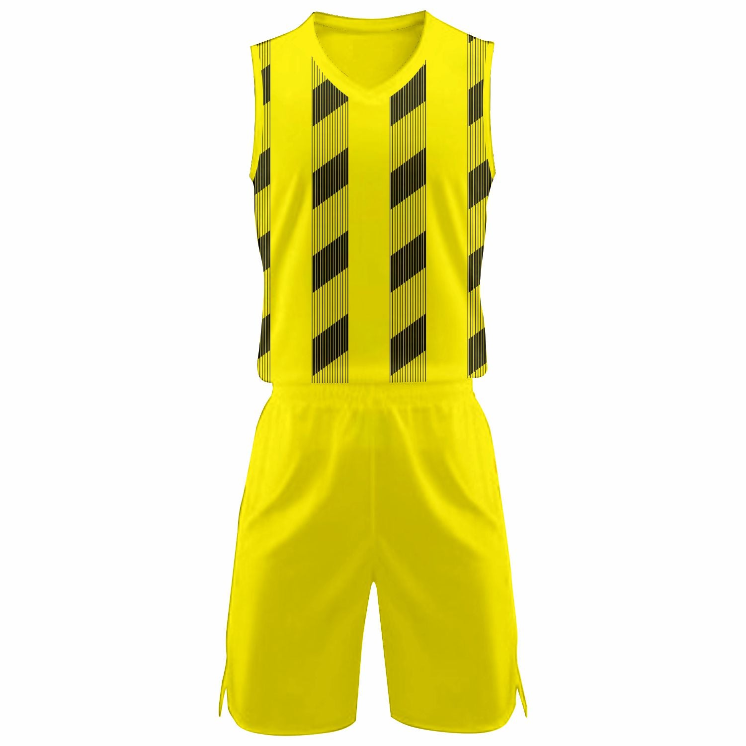 Yellow Sublimated Plain Custom Kids Basketball Uniforms | YoungSpeeds Womens