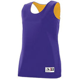 Ladies Reversible Wicking Tank Purple/gold Basketball Single Jersey & Shorts