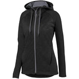 Ladies Zoe Tonal Heather Full Zip Hoodie Black/graphite Basketball Single Jersey & Shorts