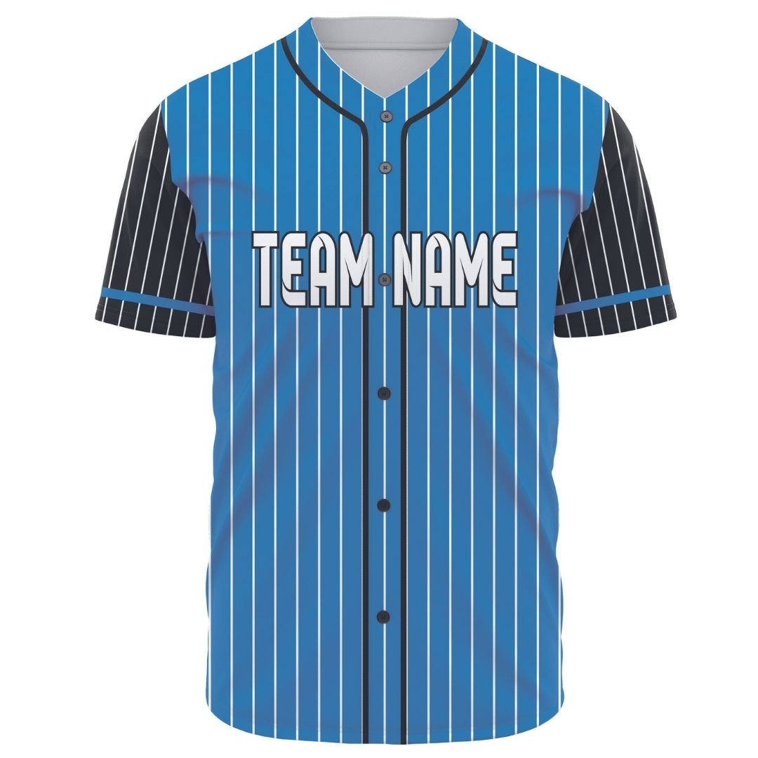 Boys Baseball Uniform Royal Blue Pinstripe Baseball Uniform 