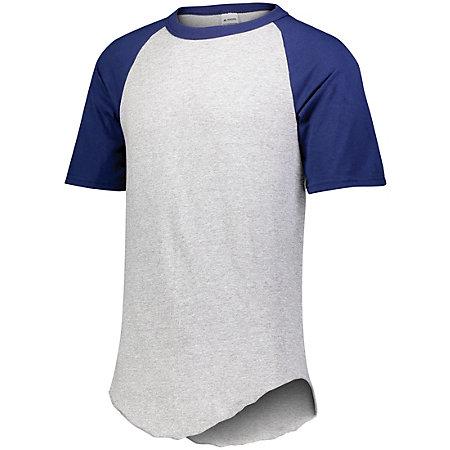 Short Sleeve Baseball Jersey White/purple Adult