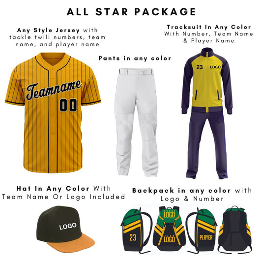 All Star Baseball Uniform Package